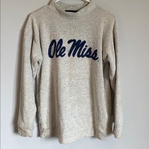 Cream white Ole Miss sweater